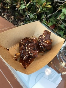 Piggy Wings (Fried Pork Wings) with Korean BBQ Sauce and Sesame Seeds from Craft Beers